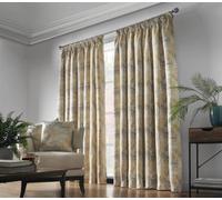 Fiji Lined Taped Pencil Pleat Curtains Alan Symonds Yellow 168cm width x 229cm drop