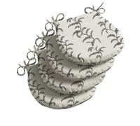 Luxury Living Linen Fern Outdoor D Shaped Seat Pad