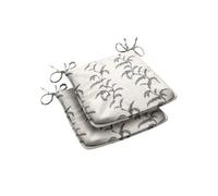 Luxury Living Linen Fern Outdoor Tapezoid Shape Seat Pad in Grey | Size: 2 Pack Luxury Living Grey 2 Pack