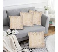 Luxury Living Set Of 4 Botanic Chenille Cushion Covers With Polyester Filled Pads - Cream, Cream