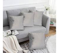 Alan Symonds Plain Velvet Cushion Set of 4 45x45cm Silver