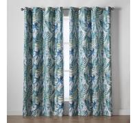 Luxury Living Mala Room Darkening Ring Top Curtains in Green | Size: 168 cm width x 137 cm drop Luxury Living Green 168 cm width x 137 cm drop