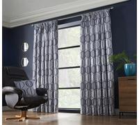 Luxury Living Omaha Pencil Pleat Taped Top Curtains Blue