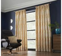 Luxury Living Omaha Pencil Pleat Taped Top Curtains Ochre