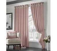 Luxury Living Palace Ring Top Curtains Blush