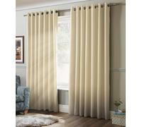 Alan Symonds Essential Blackout Pair of Eyelet Curtains Carbon