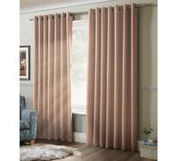 Alan Symonds Essential Blackout Pair of Eyelet Curtains Carbon
