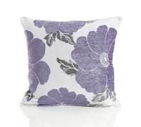 Luxury Living Poppy Luxury Floral Chenille Cushion Purple/grey