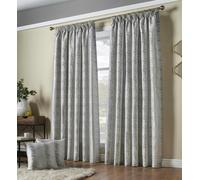 Alan Symonds Reflections Multi Yarn Lined Pencil Pleat Curtains 229x274cm Silver