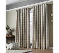 Essential Living Flections Eyelet Ring Top Curtains Ochre 117cm x 137cm, Yellow