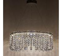 Luxury Living Room Crystal Hanging Lamp Modern Simple Italian Dining Room Chaner Warm Bedroom Corridor Three Color Pendant Light
