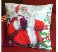 Luxury Living Santa & Sack 18" Christmas Cushion