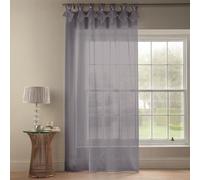 Luxury Living Tiara Dolly Tab Top Voile Curtain Panel Silver
