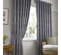 Luxury Living Tivoli 46" x 90" Silver (Ring Top Curtains), Silver