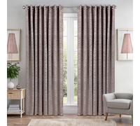 Luxury Living Triple Weave Geometric Aztec Print Ring Top Blackout Curtains in Terracotta | Size: 168 cm width x 229 cm drop Luxury Living Terracotta 168 cm width x 229 cm drop