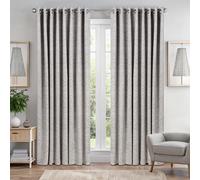Luxury Living Triple Weave Soft Drape Geometric Aztec Print Ring Top Blackout Curtains 168cm x 183cm Cream, Cream