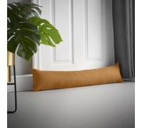 Essential Living Velvet Chenille Draught Excluder 90cm x 15cm x 15cm Tan, Brown