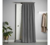 Luxury Living Thermal Lined Single Chenille Taped Top Door Curtain 137cm x 213cm Slate, Grey