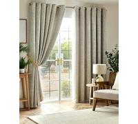 Alan Symonds Victoria Room Darkening Ring Top Curtains 229x229cm Yellow