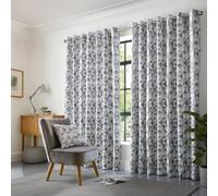 Alan Symonds Omega Lined Ring Top Curtains 168x183cm Yellow