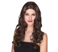 Luxury long curly brown wig for women - 251g