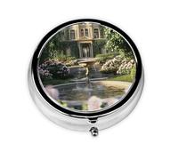 Luxury Manor Cute Pill Organizer - AM PM Pill Box, Small & Large Travel Pill Case, Unique Custom Design, Iron Plating, Perfect for Purse and On-The-Go