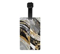 Luxury Marble Print Luggage Tags Suitcases Waterproof Labels Set for Daily Use Cruise Ships Air Travel