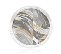 Luxury Marble Print Round Glass Ashtray For Decor Living Room Bedroom Meeting Room Smoking Accessory