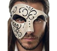 Luxury Mask Half Face Mask Masquerade Phantom Of The Opera One Size Black