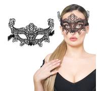 Luxury Mask Women's Lace Eye Mask For Masquerade Party Prom Ball Halloween One Size 3 Black