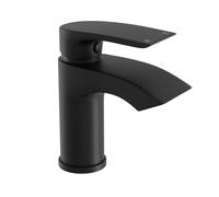 Luxury Matt Black Waterfall Basin Tap Mono Mixer Faucet - Solid Brass Deck Mounted