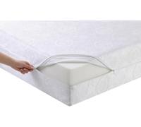 Luxury Mattress Encasement Zipped Protector - 30cm Deep Breathable Jacquard Cover with Zip Closure Full Mattress Protection, Non Waterproof | Hypoallergenic (White, King)