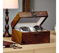Luxury Men’s Watch Box Organizer - Handcrafted Rosewood Watch Display Case, Wooden Watch Storage for Collectors, Premium Birthday Gift - Built to Last-Velvet Lining - Premium Handmade Pillows