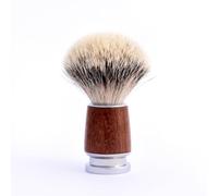 Luxury Mens Shaving Brush | Badger Hair Shave Brush for Mens | All Skin Types | Chrome Plated Base | Personal and Professional Hair Salon Tool Wet Shaving | VINTAGE BARBER LONDON