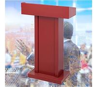 Luxury Metal Lectern Podium Stand with 2-Tier Storage | Teacher Pulpit for Churches, Schools & Events | Simple & Elegant Design for Public Speaking