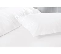 Luxury Microfibre Flat Sheet 100% Polyester Ultra-Soft Long Staple Bed Sheet Luxury Hotel Quality Bedding Sheets Shrinkage & Fade Resistant Top Sheet- Easy Care (White, Pillowcase Only)