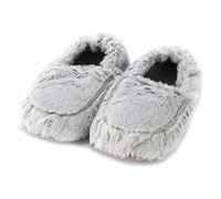 Luxury Microwavable Slippers - Heat Up or Chill for Soothing Relief | Lavender Scented| Faux Fur Warmers for Women Reusable, Heatable, Freezable | One Size (UK 3-8) (Marshmallow Grey)