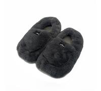 Luxury Microwavable Slippers - Heat Up or Chill for Soothing Relief | Lavender Scented| Faux Fur Warmers for Women Reusable, Heatable, Freezable | One Size (UK 3-8) (Charcoal)