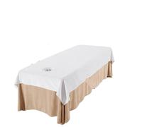 Luxury Milk Velvet Beauty Salon Spa Bed Sheets SPA Massage Table Cover Sabanas para Cama Soft with/no Hole for Spa Beauty Salon(White,120x230 with Hole)