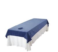 Luxury Milk Velvet Beauty Salon Spa Bed Sheets SPA Massage Table Cover Sabanas para Cama Soft with/no Hole for Spa Beauty Salon(Blue,120x230 with Hole)