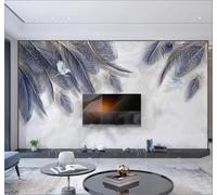Luxury Minimalism Three Dimensional Feathers Birds in Flight 3D Wallpaper Easy Install Feature Office Living Room Sofa Bedroom TV Background Wall Decoration-250cm×170cm