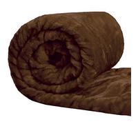 Luxury Mink Faux Fur Throws, Plain Fleece Super Soft Blanket Sizes (CHOCOLATE BROWN, SINGLE)
