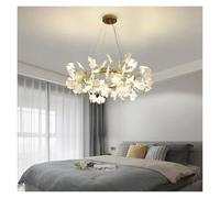 Luxury Modern Crystal Ginkgo Leaf Living Room Lights Dining Room Pendant Bedroom Hanging Ceiling Lamps, Home décor