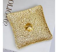 Luxury Modern Metal Incense Burner,Square Tray Brass Incense Holder for Incense Sticks for SPA Meditation Yoga Room Home Decor (Gold)