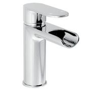 Luxury Modern Waterfall Standard Mono Basin Mixer - Chrome