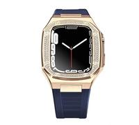 Luxury Modification Kit for Band +Case 41mm 45mm Diamond Bezel for iwatch series 8 7 6 SE 5 4 44mm Watchband with Tool