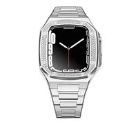 Luxury Modification Kit for Band +Case 41mm 45mm Diamond Bezel for iwatch series 8 7 6 SE 5 4 44mm Watchband with Tool
