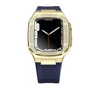 Luxury Modification Kit for Band +Case 41mm 45mm Diamond Bezel for iwatch series 8 7 6 SE 5 4 44mm Watchband with Tool