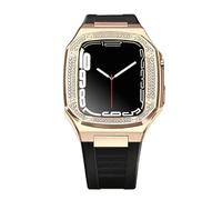 Luxury Modification Kit for Band +Case 41mm 45mm Diamond Bezel for iwatch series 8 7 6 SE 5 4 44mm Watchband with Tool