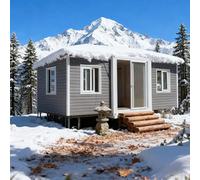 Luxury Modular Tiny Home 20ft Mobile Prefab House with Energy-Efficient System and Fully Furnished Bedroom Modern Foldable Houses for Cozy Family Space or Mountain Getaway